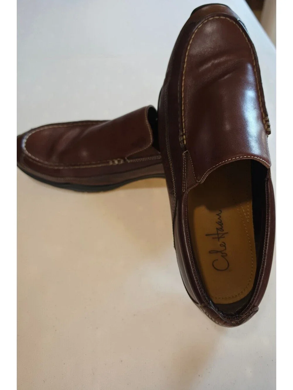 Cole Haan Men's Brown Leather Slip-On Loafers Size 11.5 M